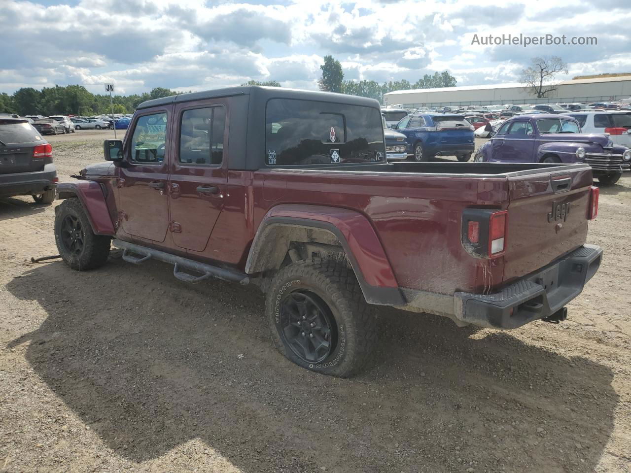 2022 Jeep Gladiator Sport Бордовый vin: 1C6HJTAG5NL129734