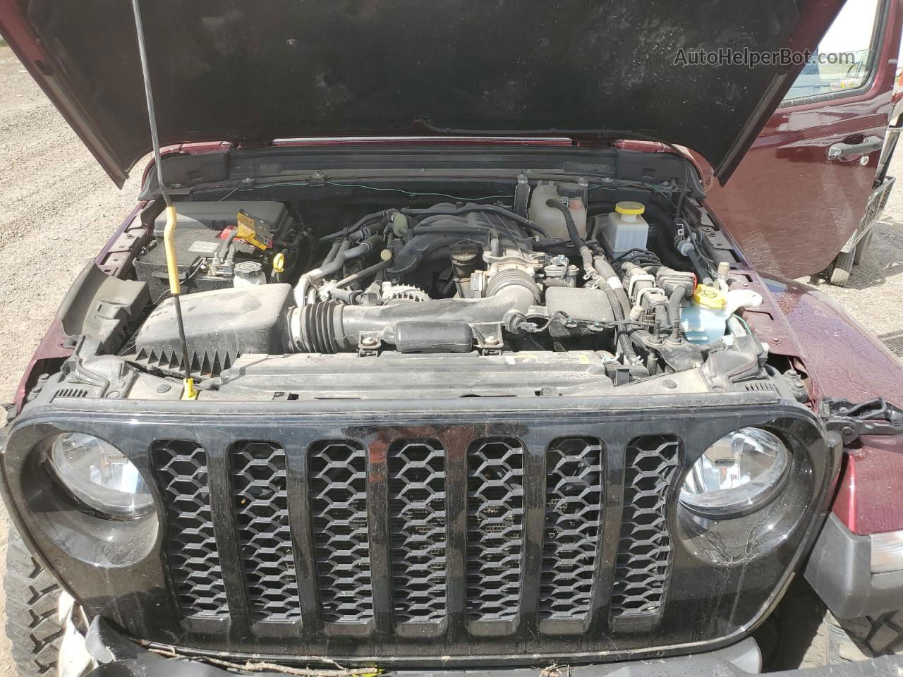 2022 Jeep Gladiator Sport Бордовый vin: 1C6HJTAG5NL129734