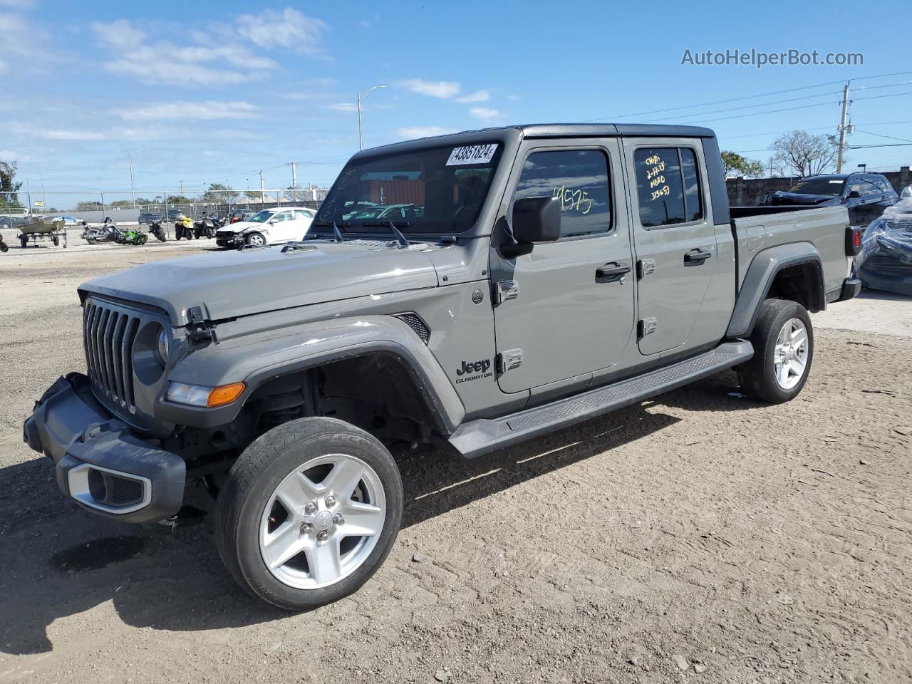 2022 Jeep Gladiator Sport Gray vin: 1C6HJTAG6NL101795