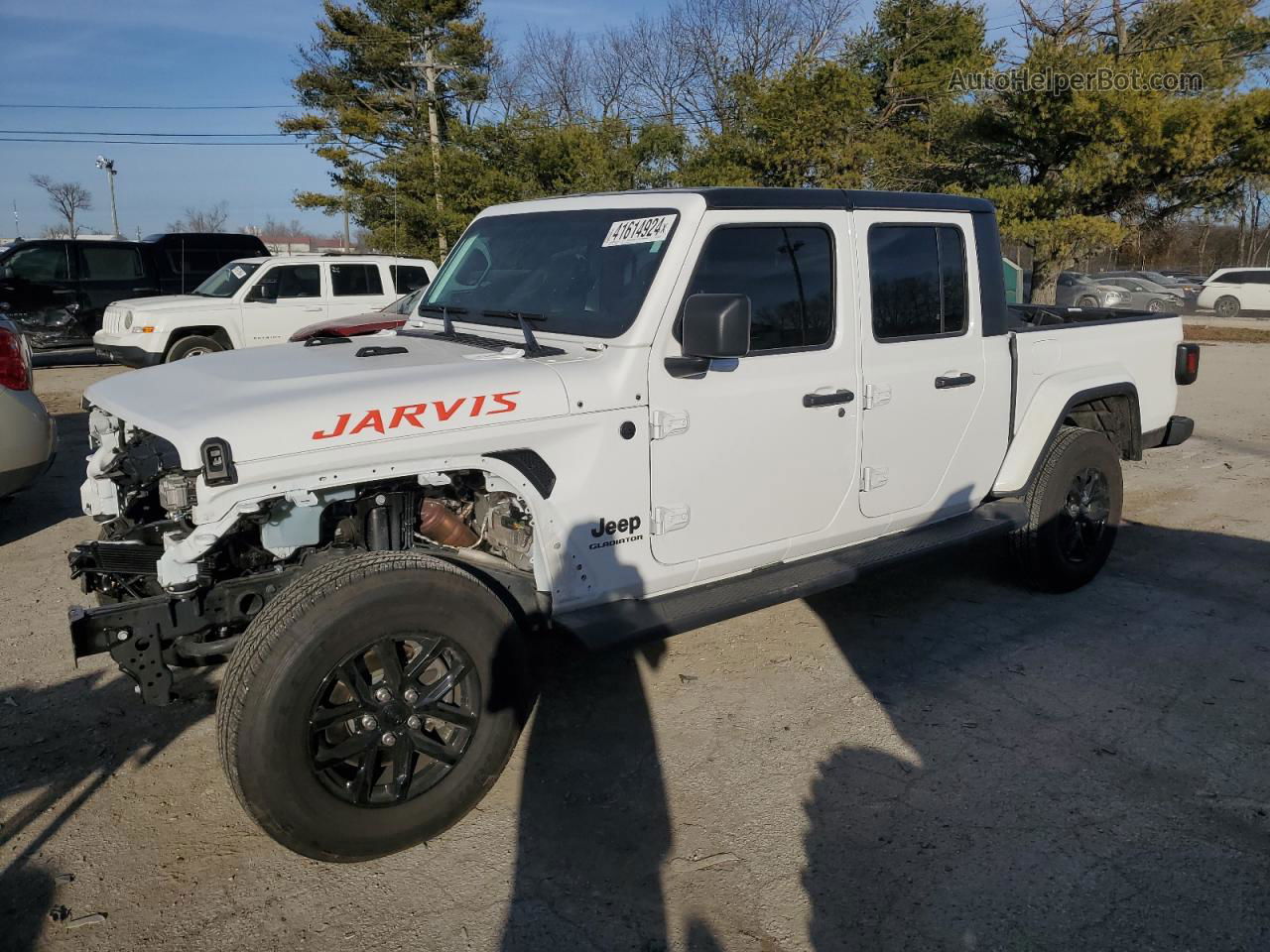 2022 Jeep Gladiator Sport White vin: 1C6HJTAG6NL135946