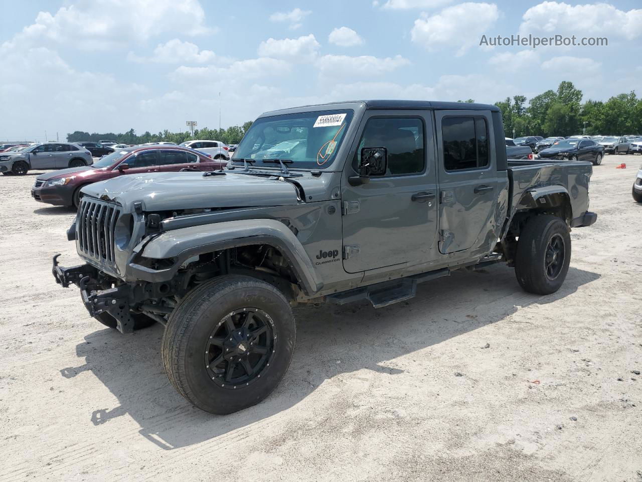 2022 Jeep Gladiator Sport Gray vin: 1C6HJTAG7NL163514