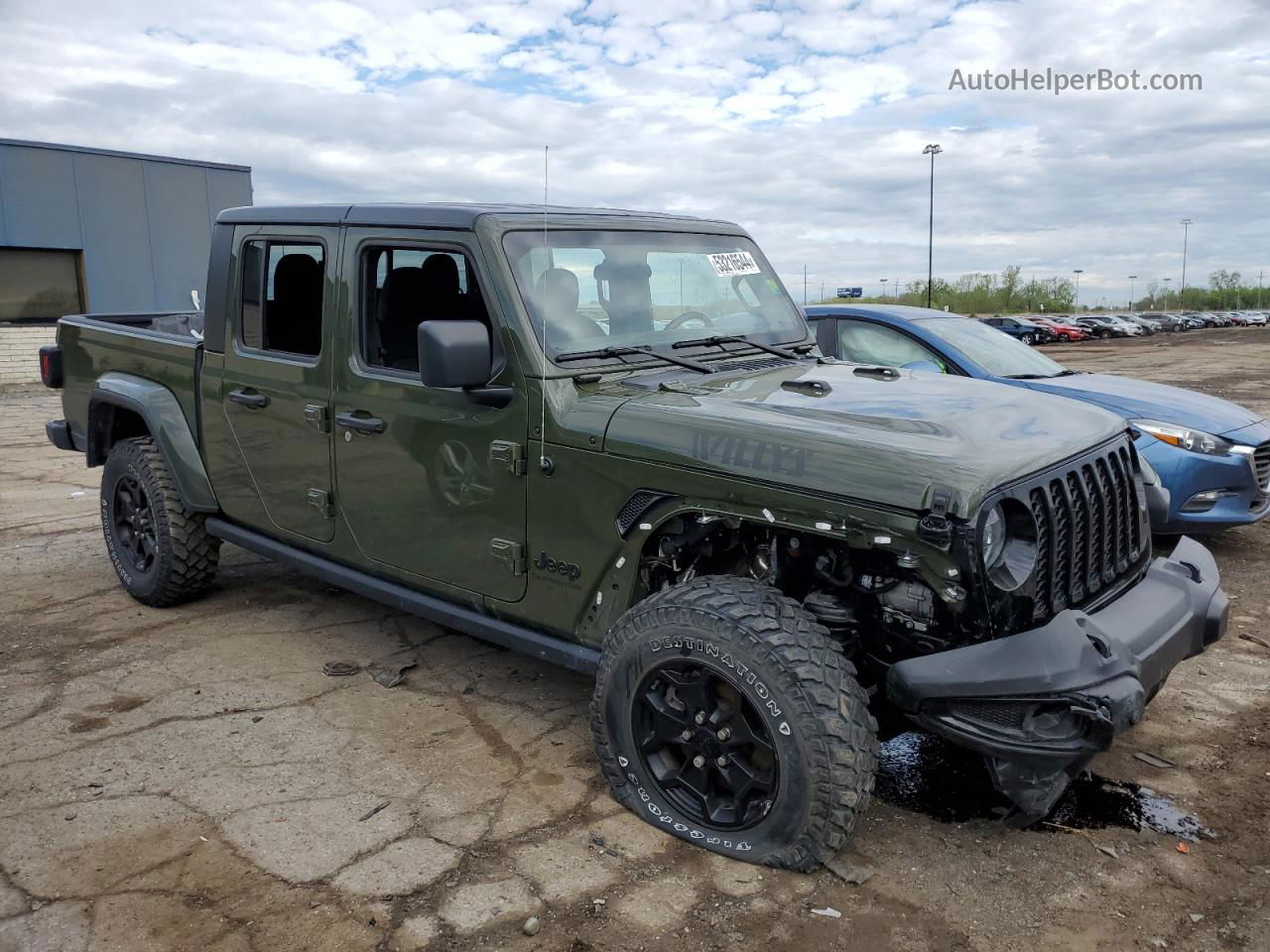 2022 Jeep Gladiator Sport Green vin: 1C6HJTAG8NL155700