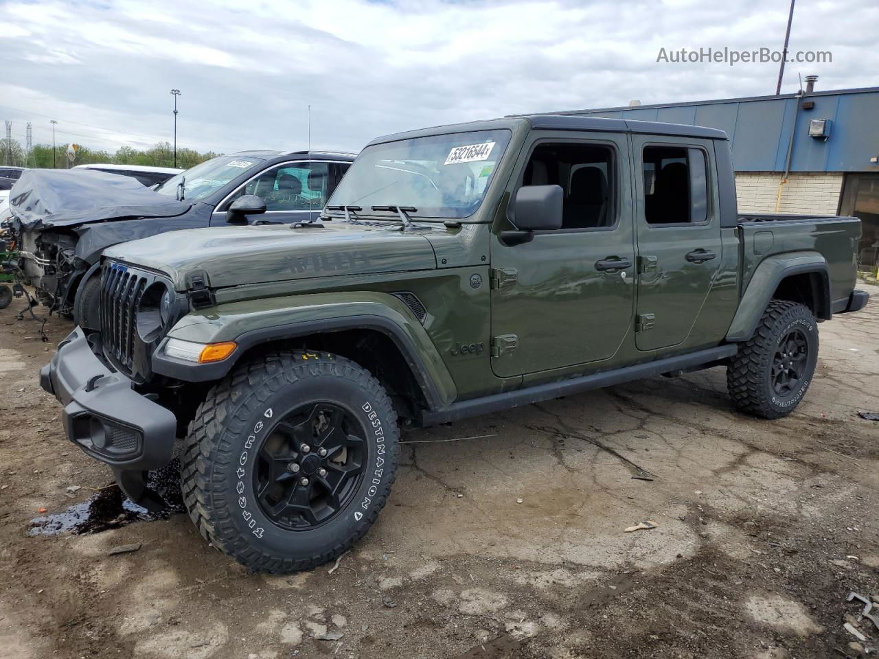 2022 Jeep Gladiator Sport Green vin: 1C6HJTAG8NL155700