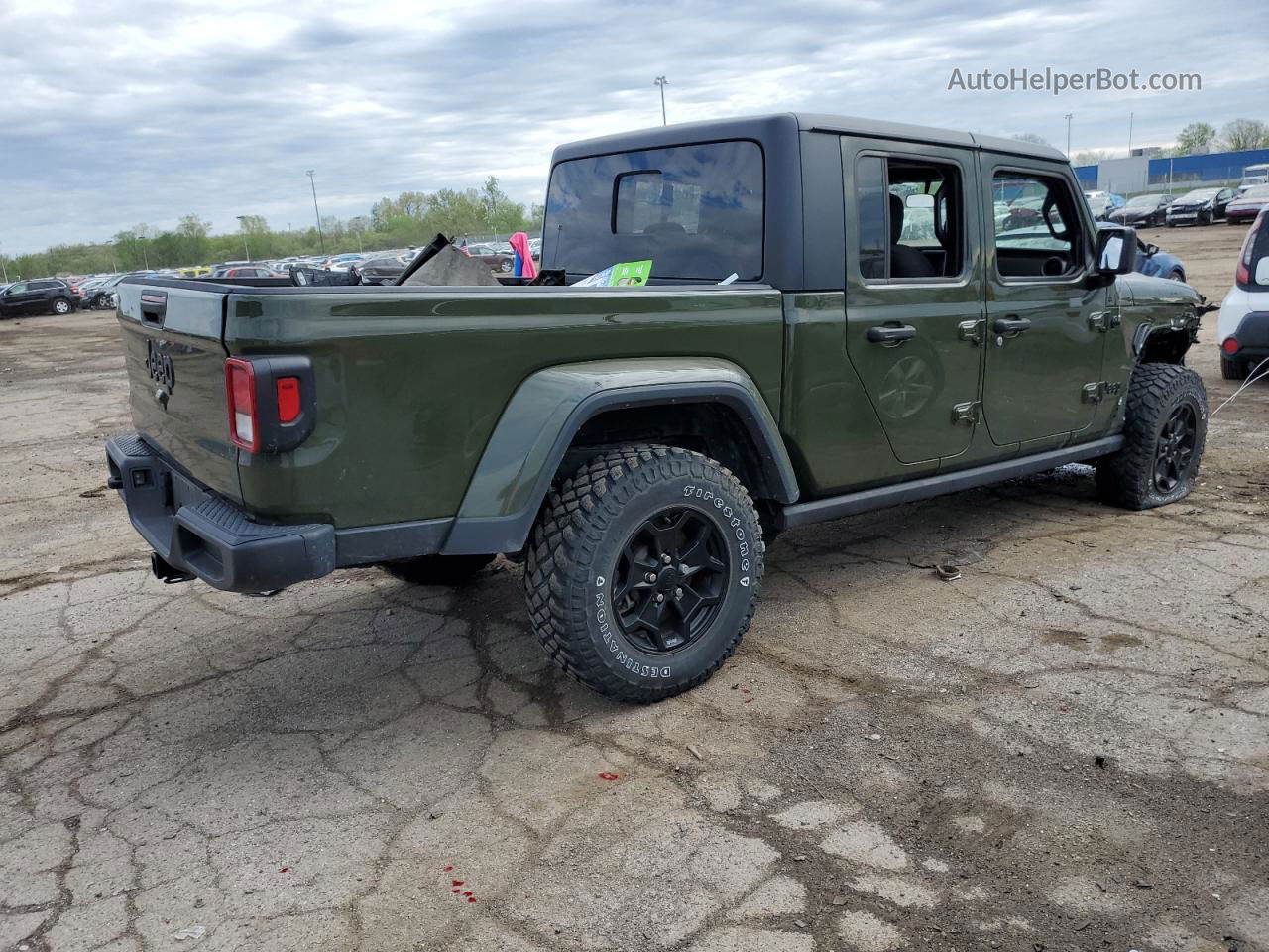 2022 Jeep Gladiator Sport Green vin: 1C6HJTAG8NL155700