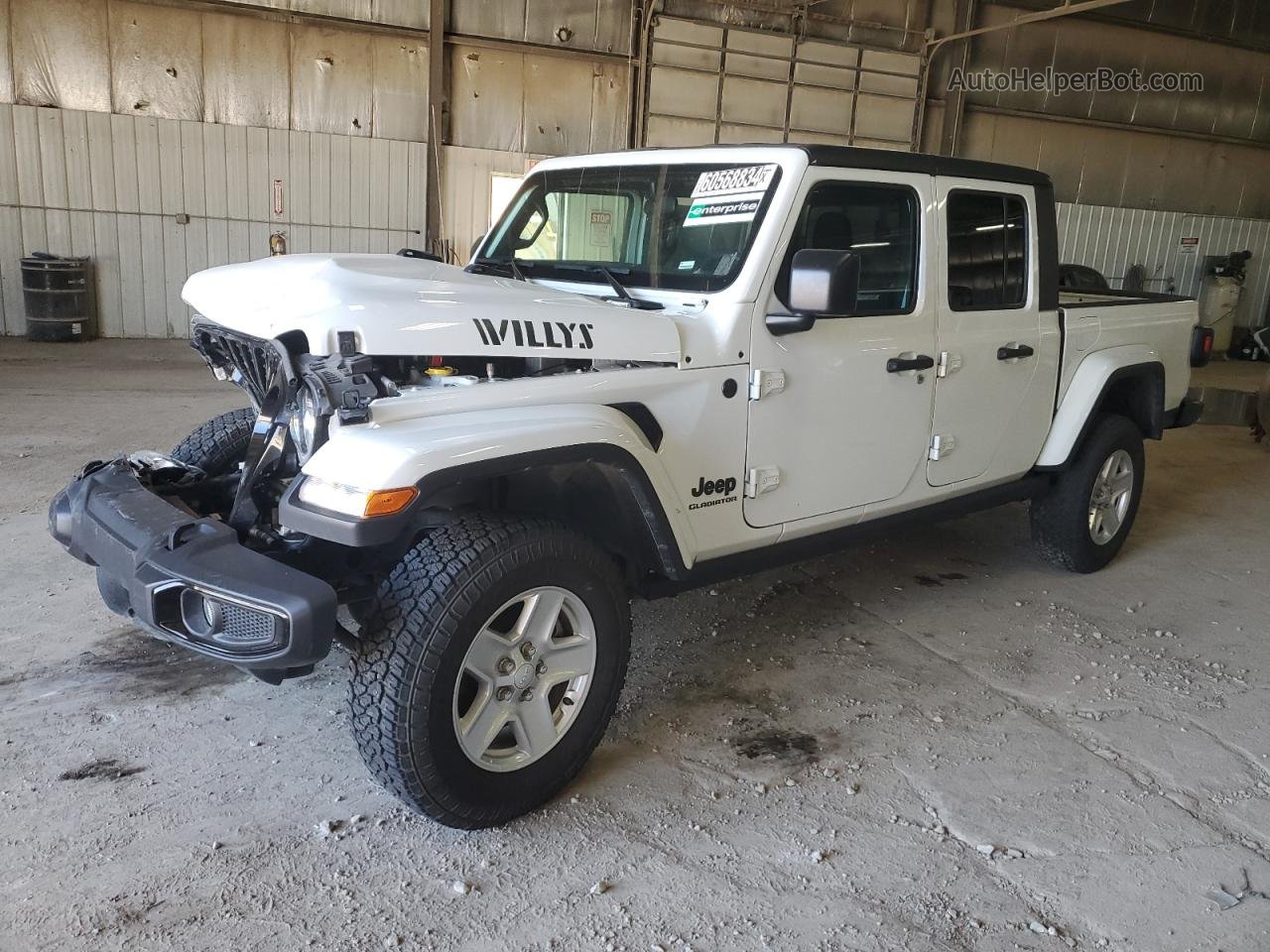 2022 Jeep Gladiator Willys Sport White vin: 1C6HJTAG8NL182492