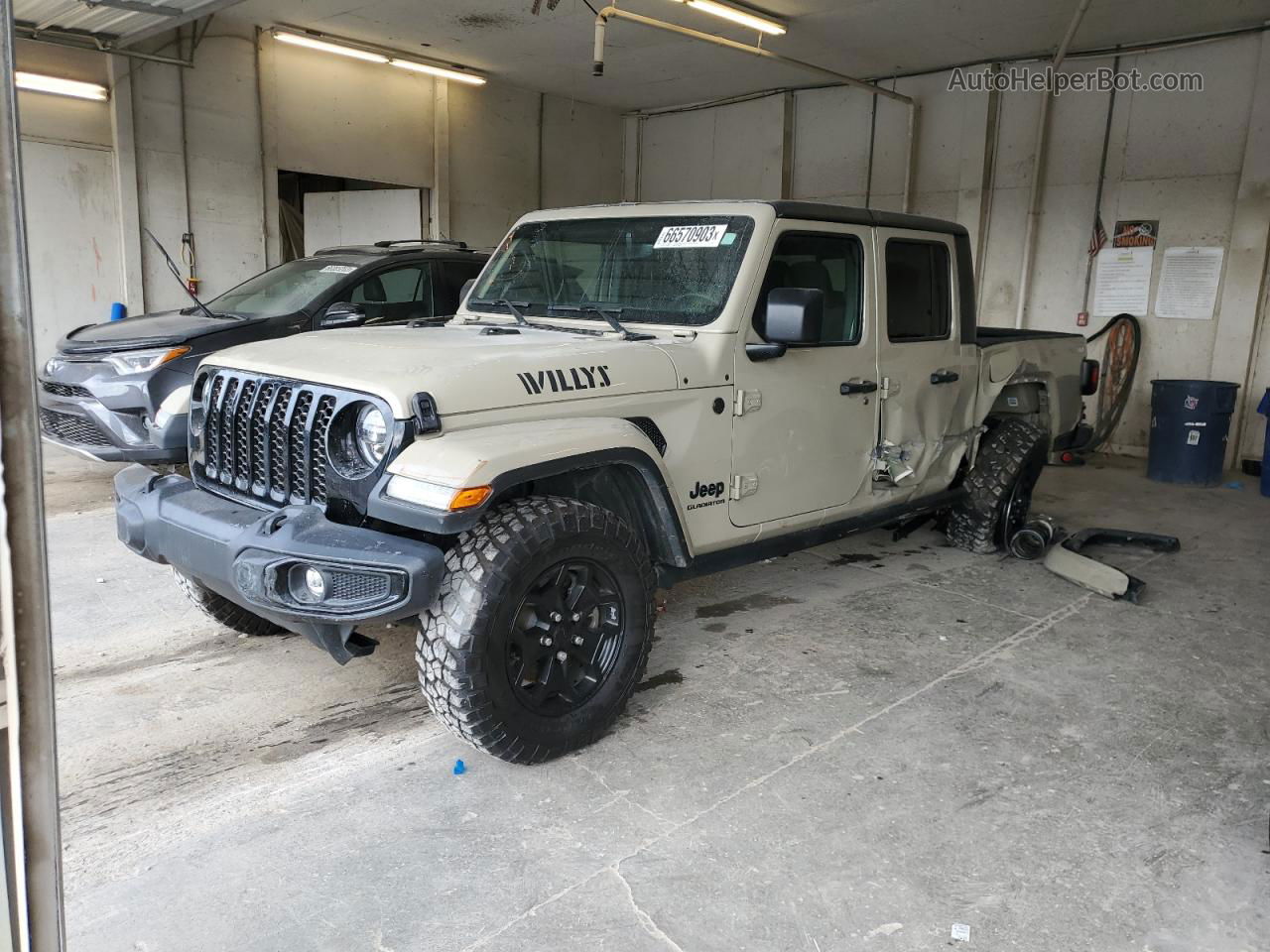 2022 Jeep Gladiator Sport Желто-коричневый vin: 1C6HJTAG9NL171730