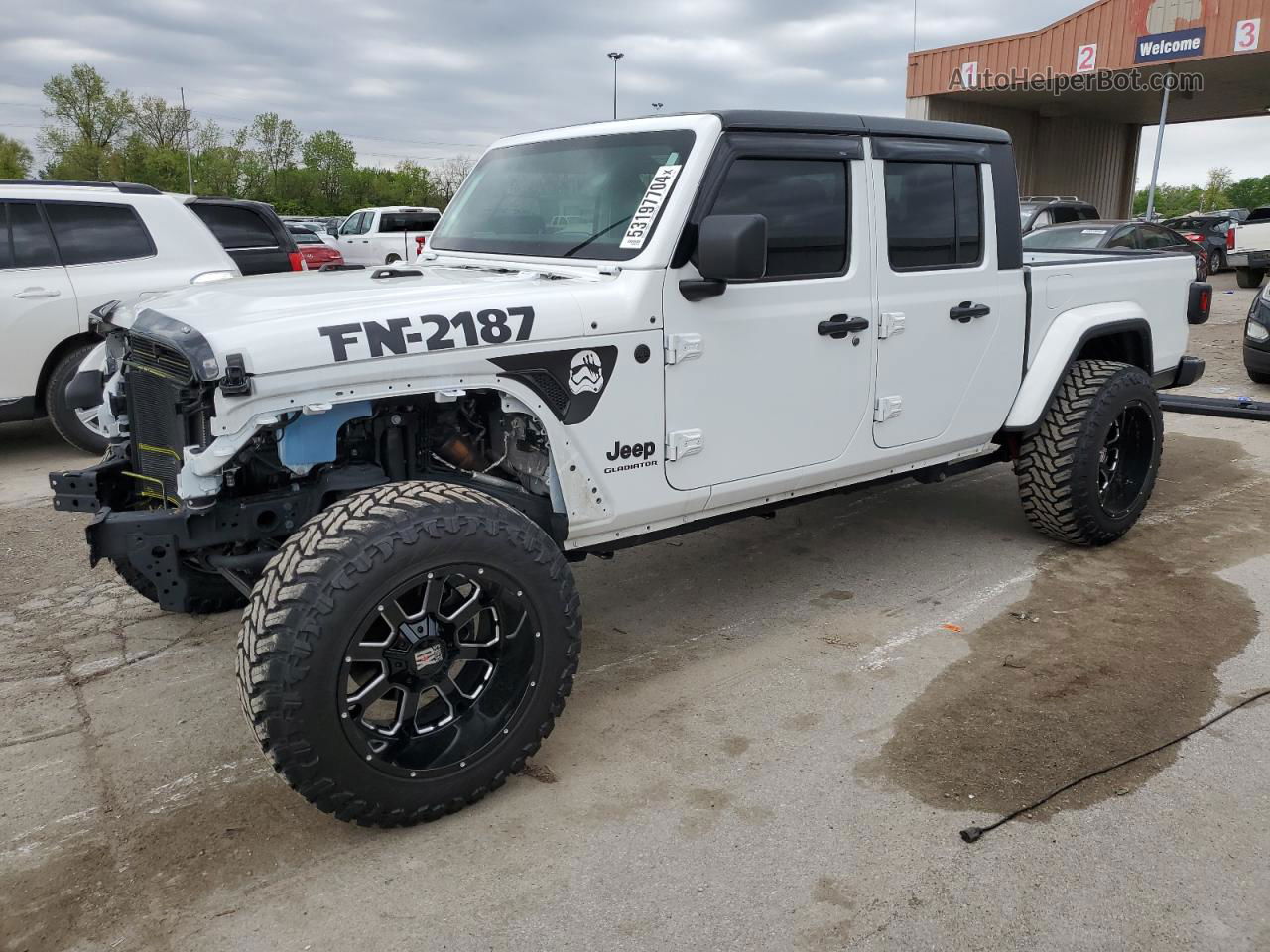 2022 Jeep Gladiator Sport White vin: 1C6HJTAGXNL153768