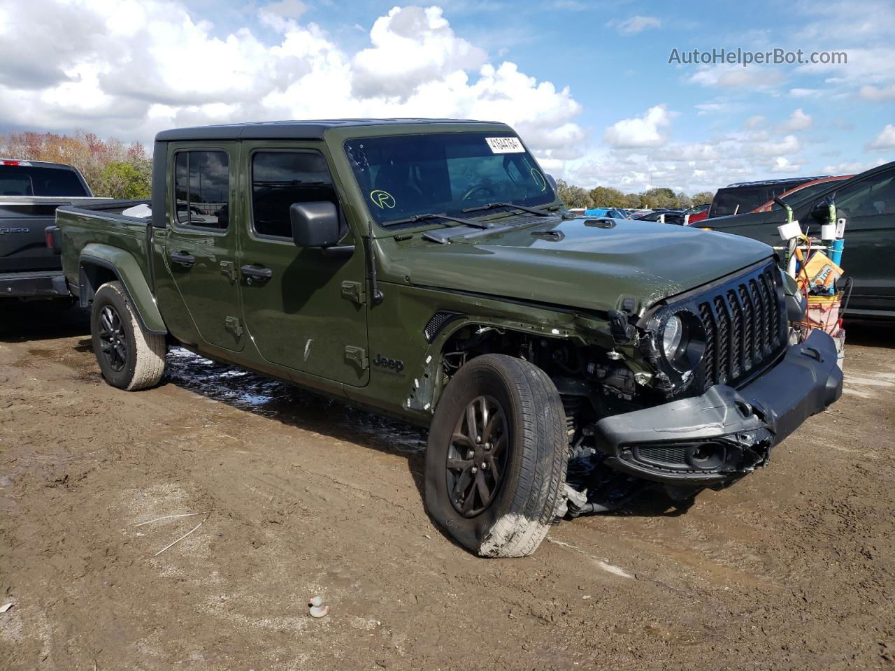 2022 Jeep Gladiator Sport Green vin: 1C6HJTAGXNL154564