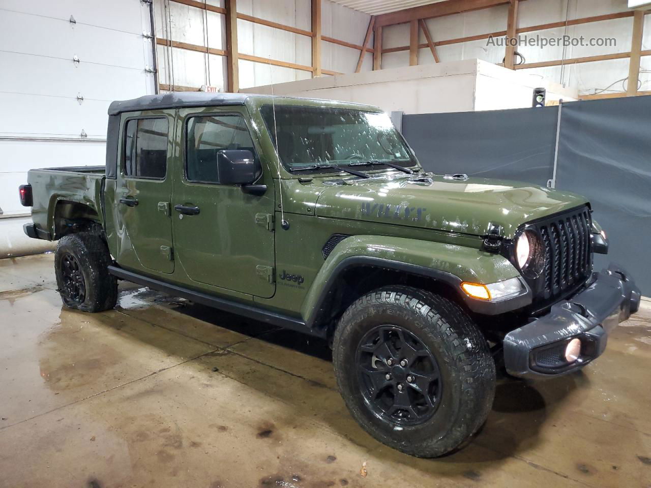 2022 Jeep Gladiator Sport Зеленый vin: 1C6HJTAGXNL173292