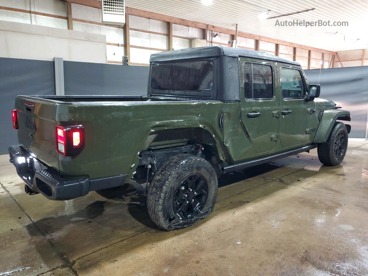 2022 Jeep Gladiator Sport Green vin: 1C6HJTAGXNL173292