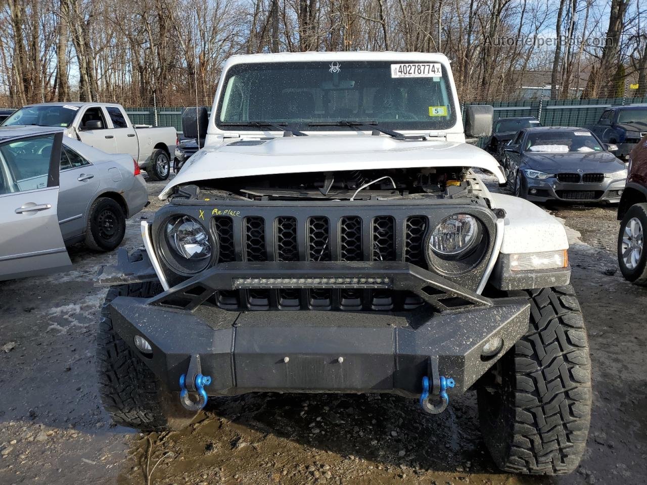 2022 Jeep Gladiator Overland White vin: 1C6HJTFG0NL113515