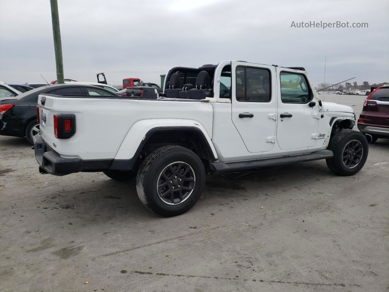 2022 Jeep Gladiator Overland White vin: 1C6HJTFG0NL183001