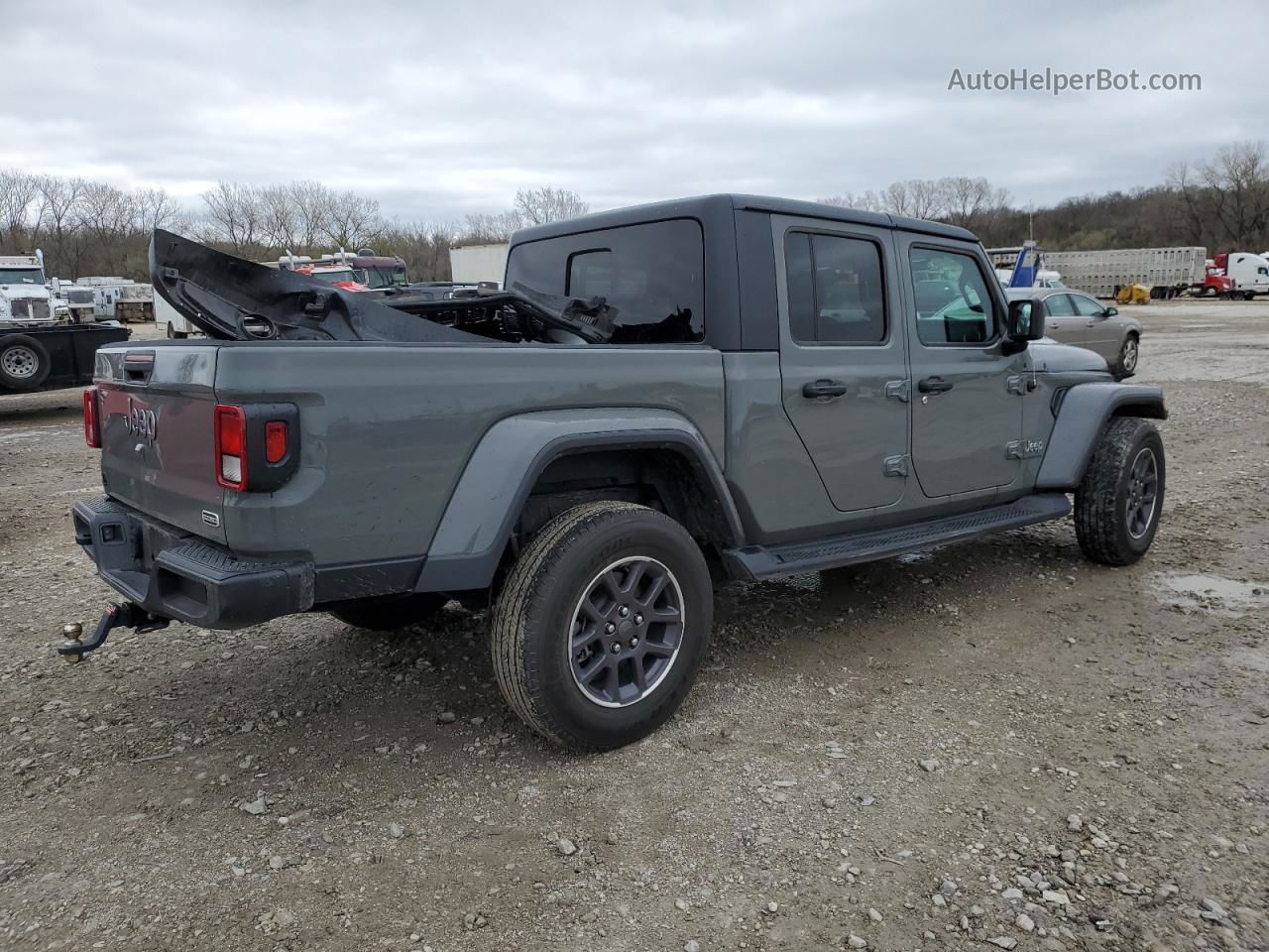 2022 Jeep Gladiator Overland Gray vin: 1C6HJTFG3NL117851