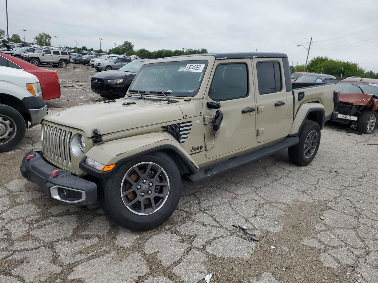 2022 Jeep Gladiator Overland Tan vin: 1C6HJTFG5NL173385