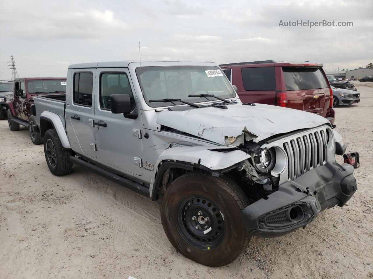 2022 Jeep Gladiator Overland Silver vin: 1C6HJTFG5NL180577