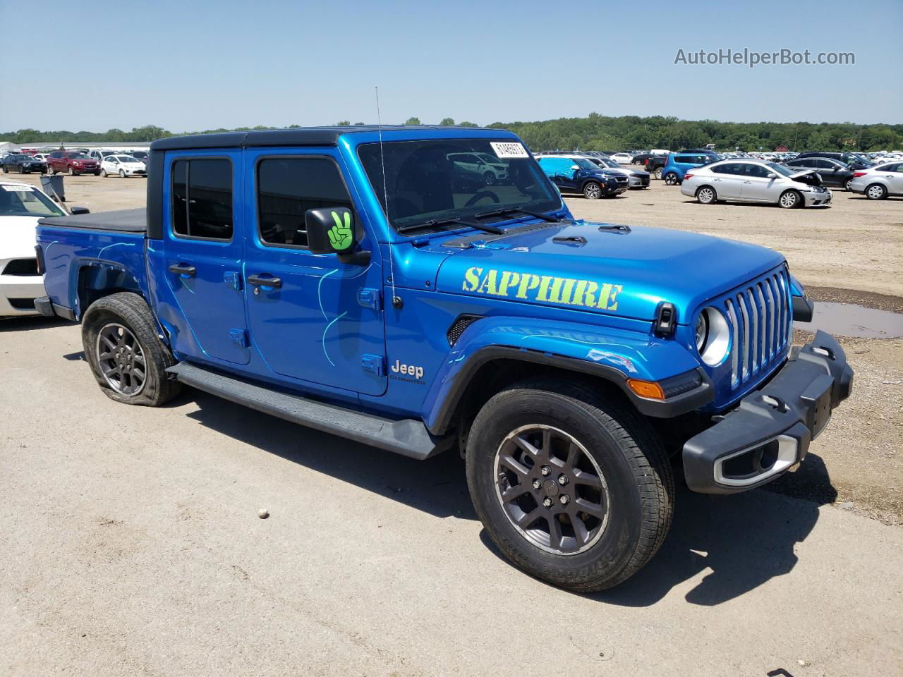 2022 Jeep Gladiator Overland Синий vin: 1C6HJTFG7NL158953