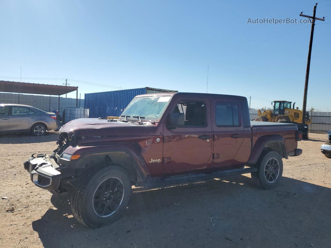 2022 Jeep Gladiator Overland Burgundy vin: 1C6HJTFGXNL125123