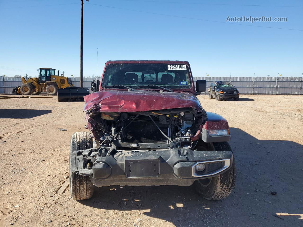 2022 Jeep Gladiator Overland Burgundy vin: 1C6HJTFGXNL125123