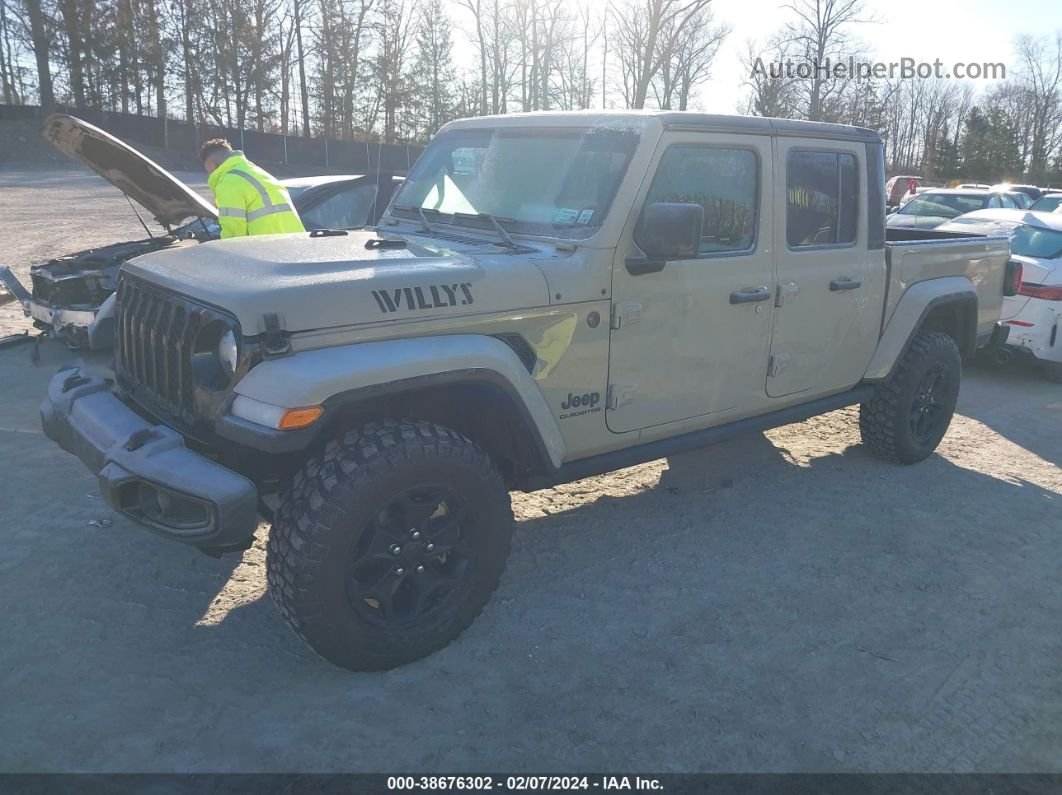 2022 Jeep Gladiator Willys 4x4 Tan vin: 1C6JJTAM4NL154616