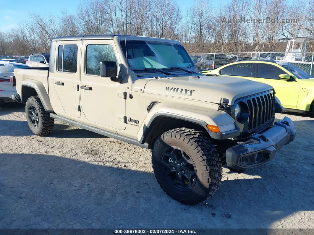 2022 Jeep Gladiator Willys 4x4 Tan vin: 1C6JJTAM4NL154616