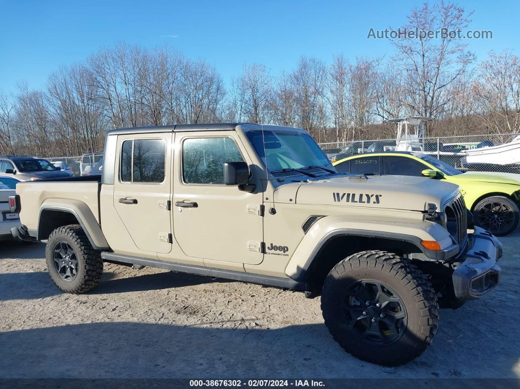 2022 Jeep Gladiator Willys 4x4 Tan vin: 1C6JJTAM4NL154616