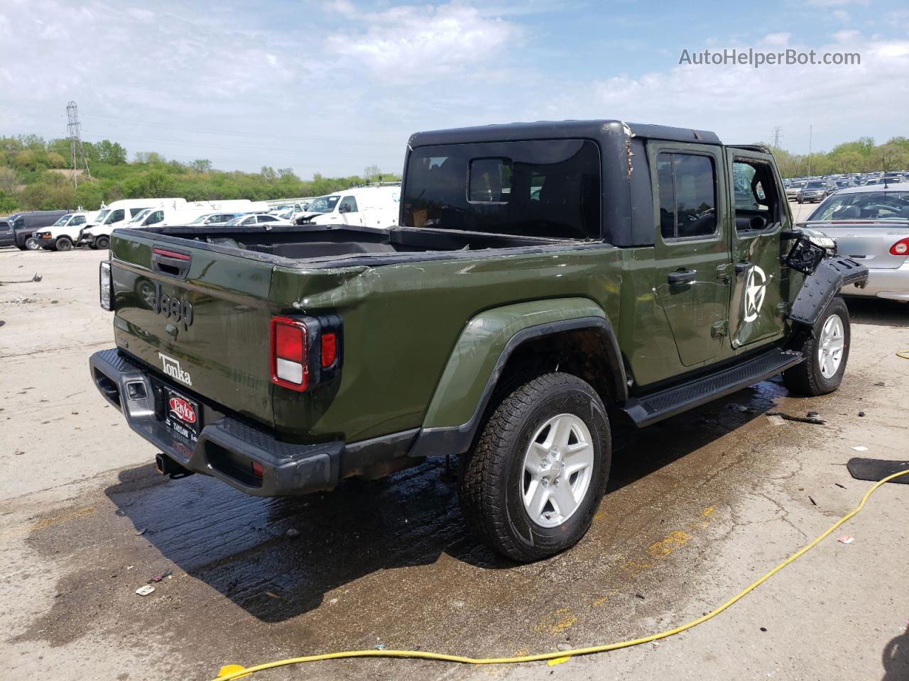 2022 Jeep Gladiator Sport Green vin: 1C6JJTAMXNL135925