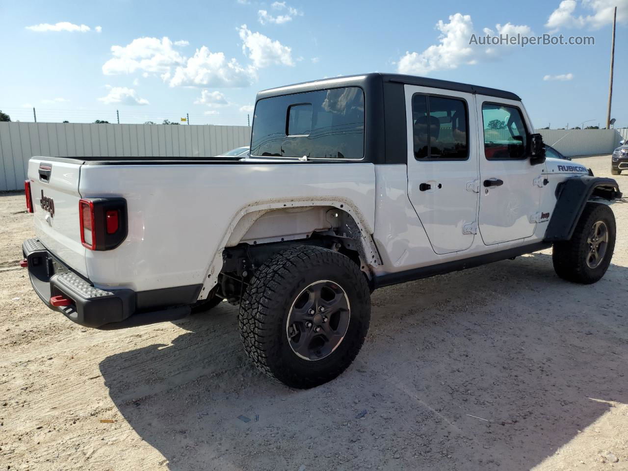 2022 Jeep Gladiator Rubicon White vin: 1C6JJTBG0NL120875