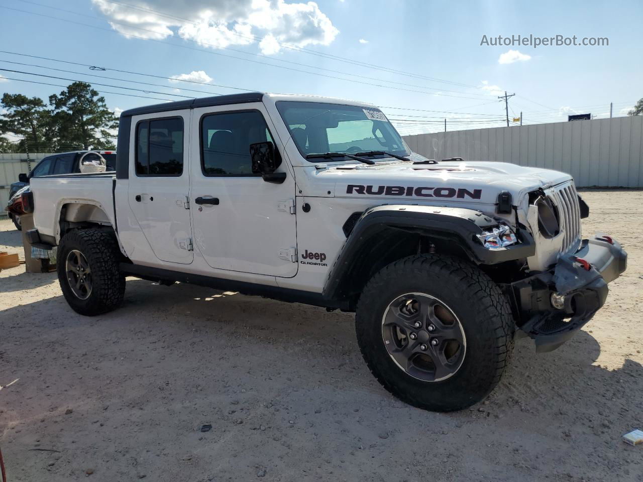 2022 Jeep Gladiator Rubicon White vin: 1C6JJTBG0NL120875