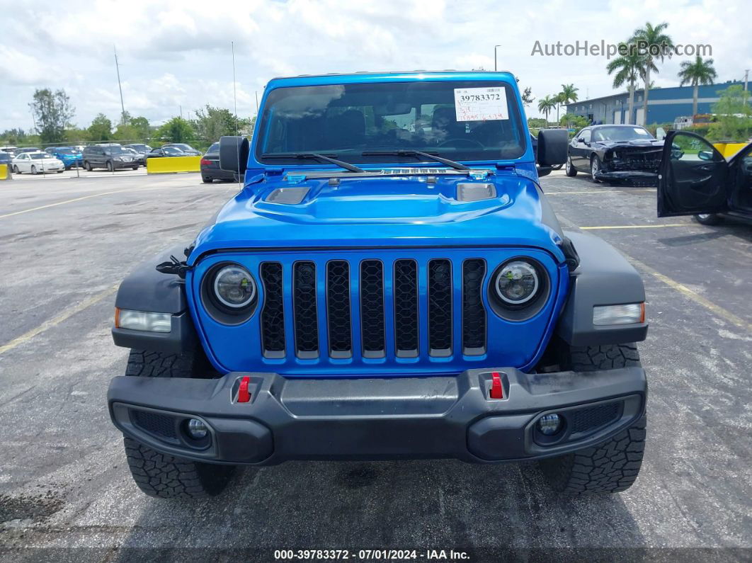 2022 Jeep Gladiator Rubicon 4x4 Blue vin: 1C6JJTBG1NL135515