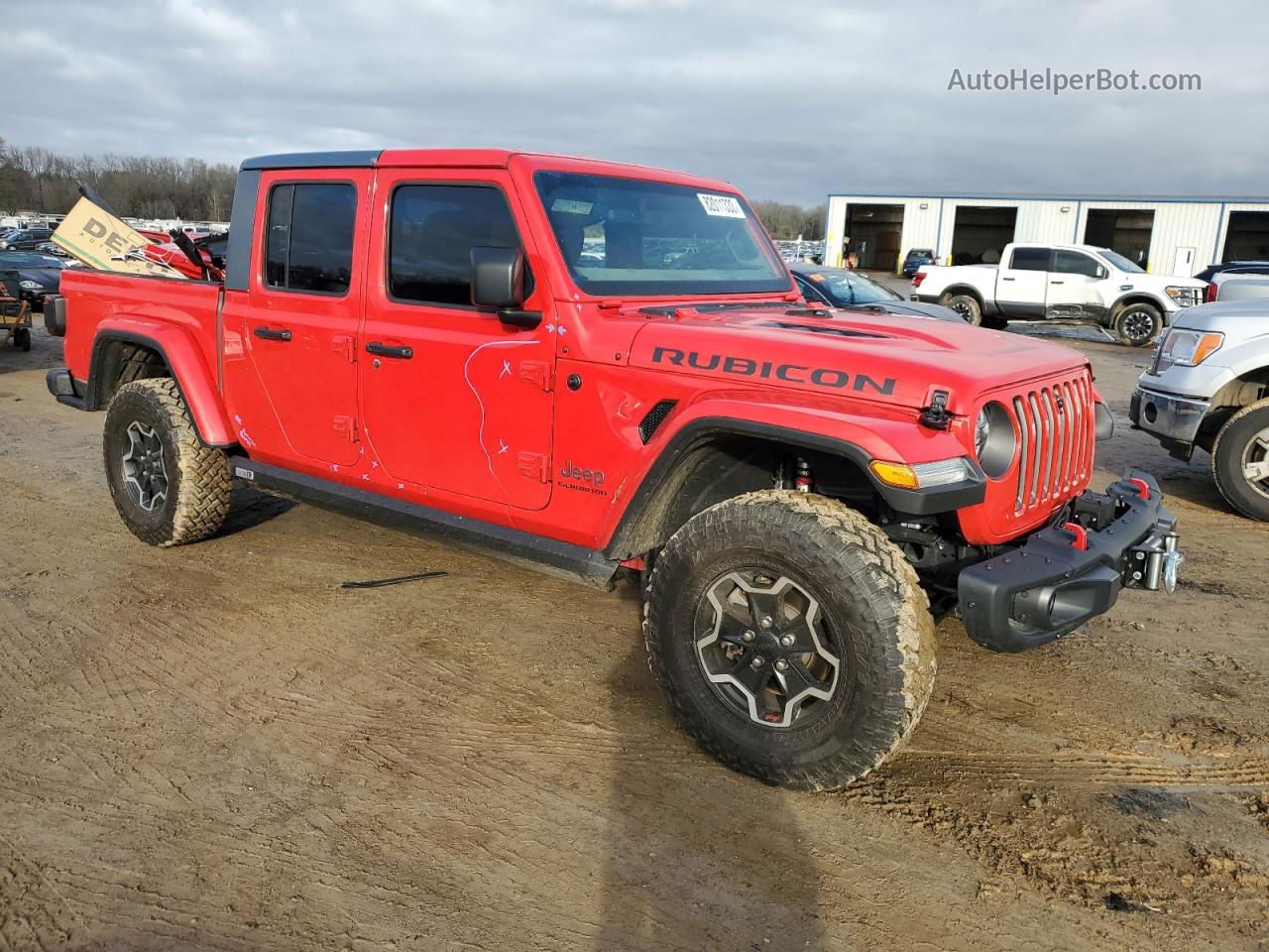 2022 Jeep Gladiator Rubicon Red vin: 1C6JJTBG2NL157443