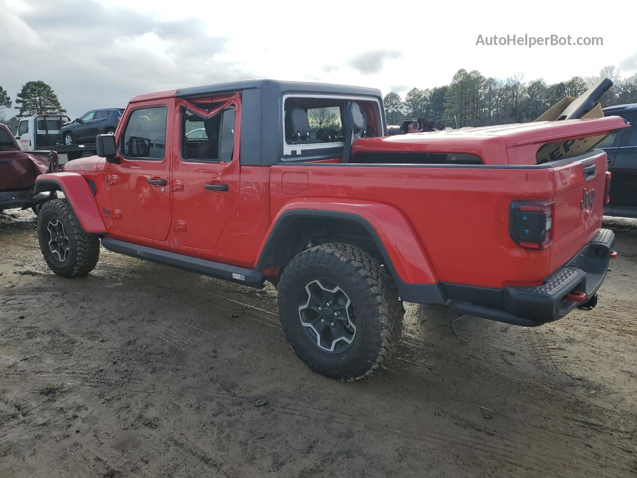 2022 Jeep Gladiator Rubicon Red vin: 1C6JJTBG2NL157443