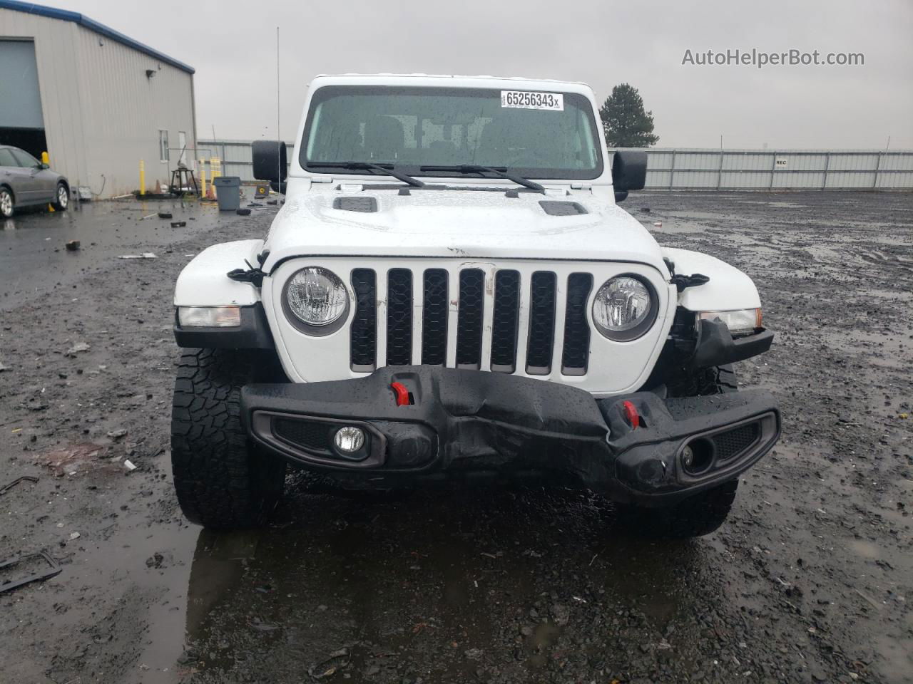 2022 Jeep Gladiator Rubicon White vin: 1C6JJTBG4NL109474