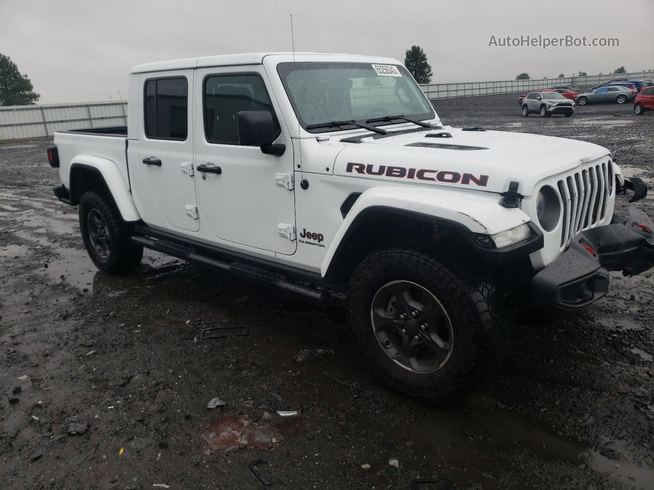 2022 Jeep Gladiator Rubicon White vin: 1C6JJTBG4NL109474