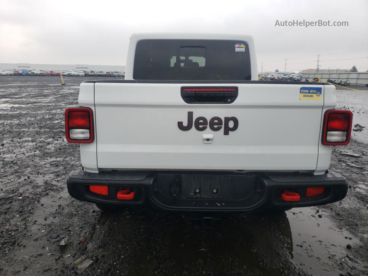 2022 Jeep Gladiator Rubicon White vin: 1C6JJTBG4NL109474