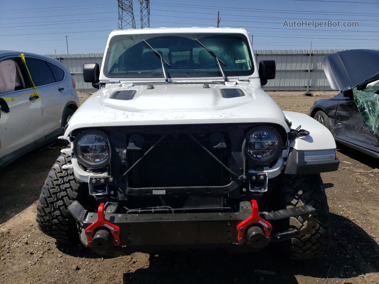 2022 Jeep Gladiator Rubicon White vin: 1C6JJTBG4NL143494