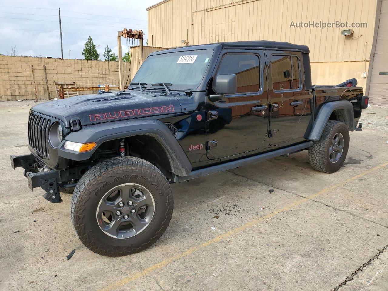 2022 Jeep Gladiator Rubicon Black vin: 1C6JJTBG4NL164541