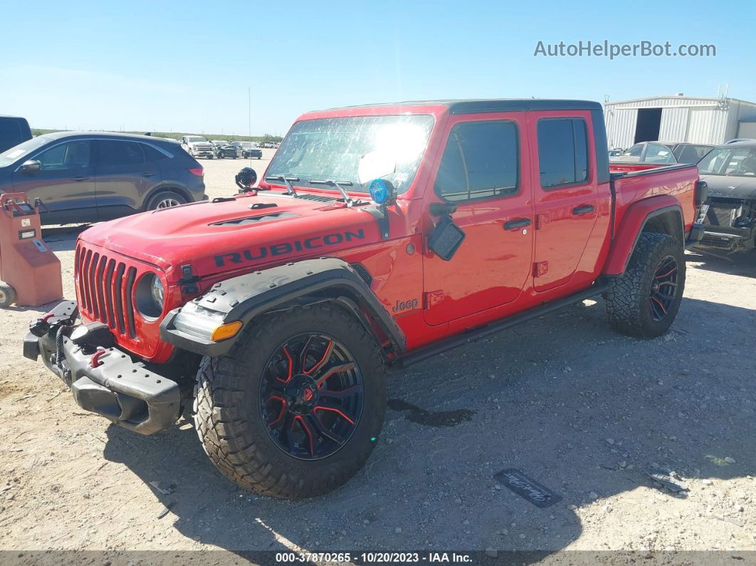 2022 Jeep Gladiator Rubicon 4x4 Red vin: 1C6JJTBG5NL166296