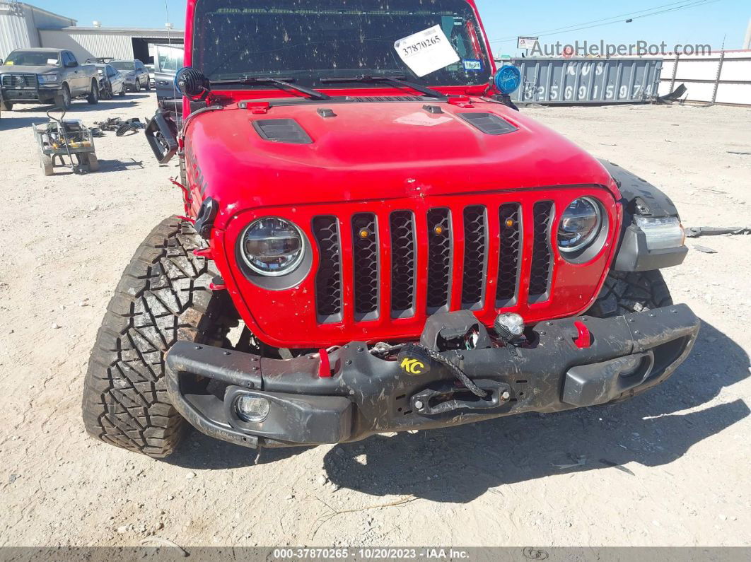 2022 Jeep Gladiator Rubicon 4x4 Red vin: 1C6JJTBG5NL166296