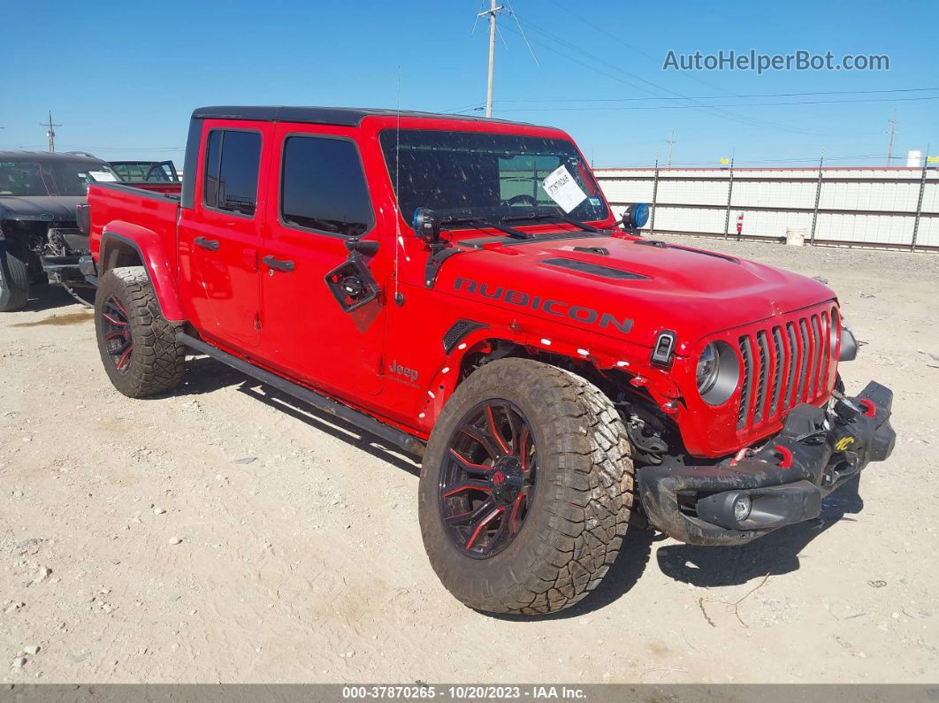 2022 Jeep Gladiator Rubicon 4x4 Red vin: 1C6JJTBG5NL166296