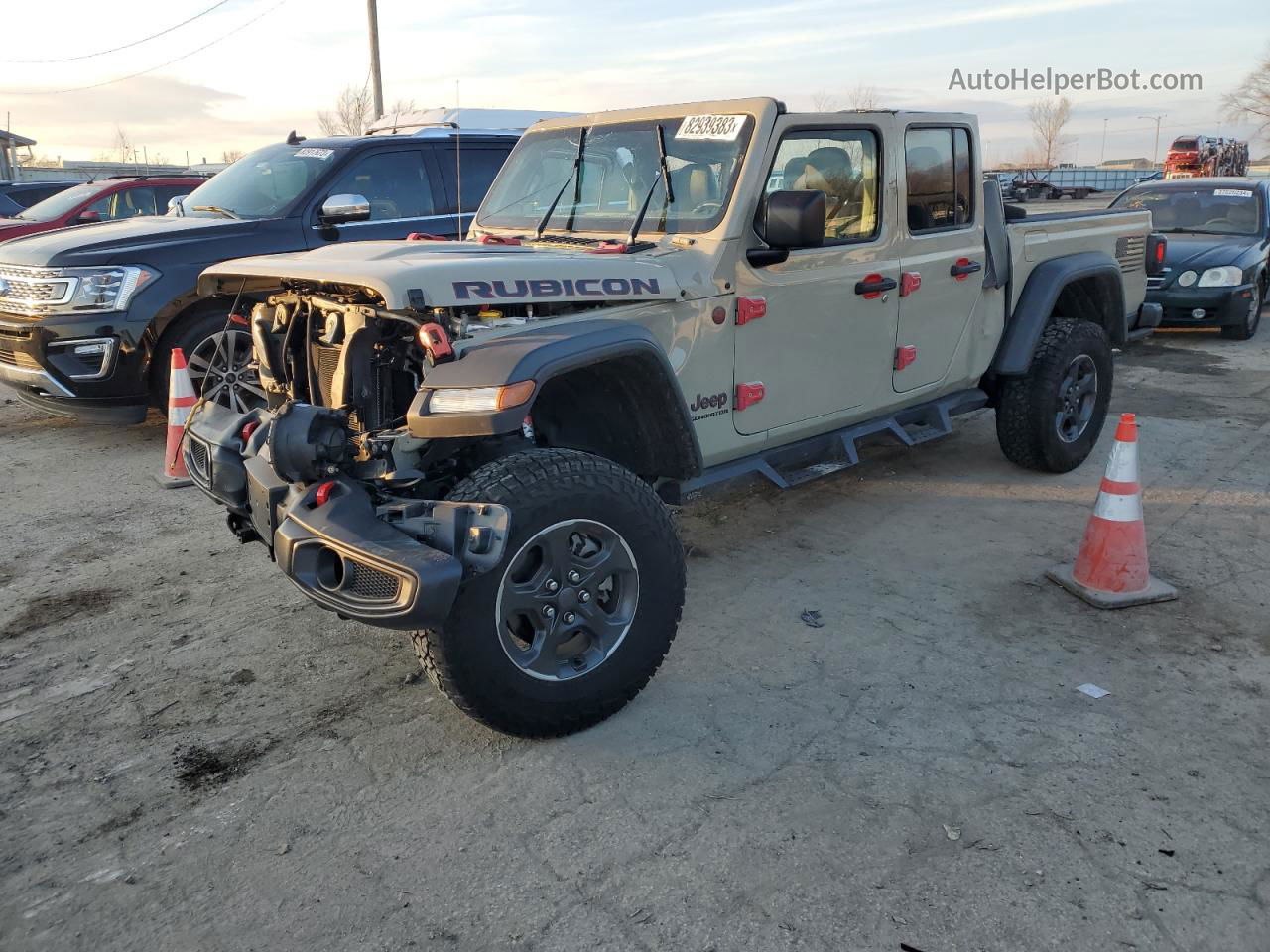 2022 Jeep Gladiator Rubicon Tan vin: 1C6JJTBG5NL182952