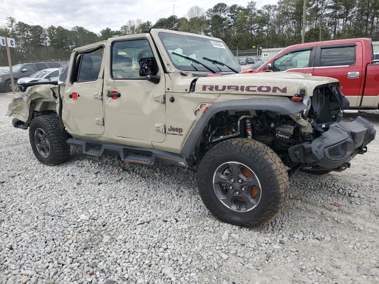 2022 Jeep Gladiator Rubicon Tan vin: 1C6JJTBG5NL182952