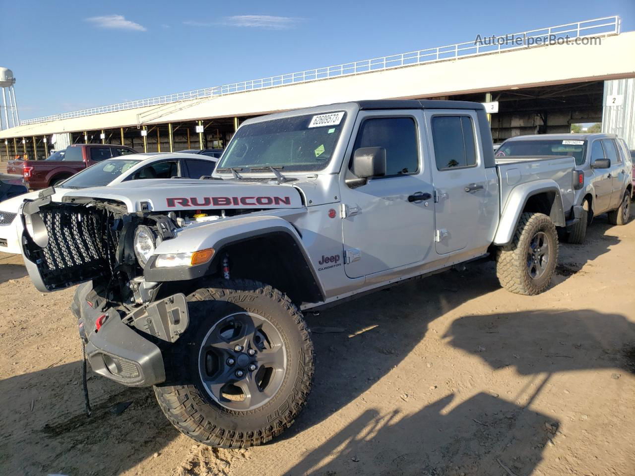 2022 Jeep Gladiator Rubicon Серебряный vin: 1C6JJTBG6NL114949