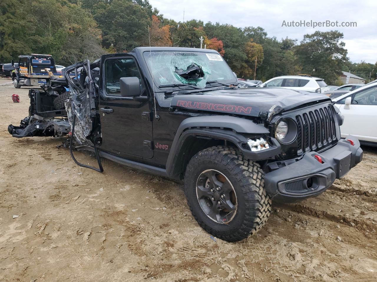 2022 Jeep Gladiator Rubicon Черный vin: 1C6JJTBG6NL155405