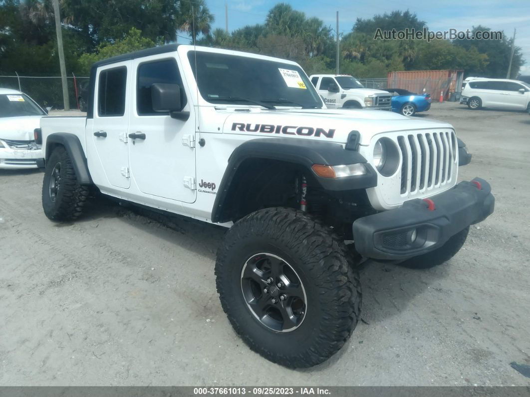 2022 Jeep Gladiator Rubicon White vin: 1C6JJTBG6NL164363