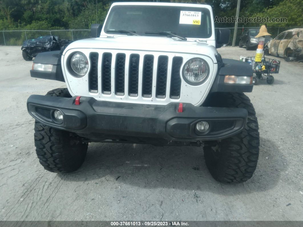 2022 Jeep Gladiator Rubicon White vin: 1C6JJTBG6NL164363