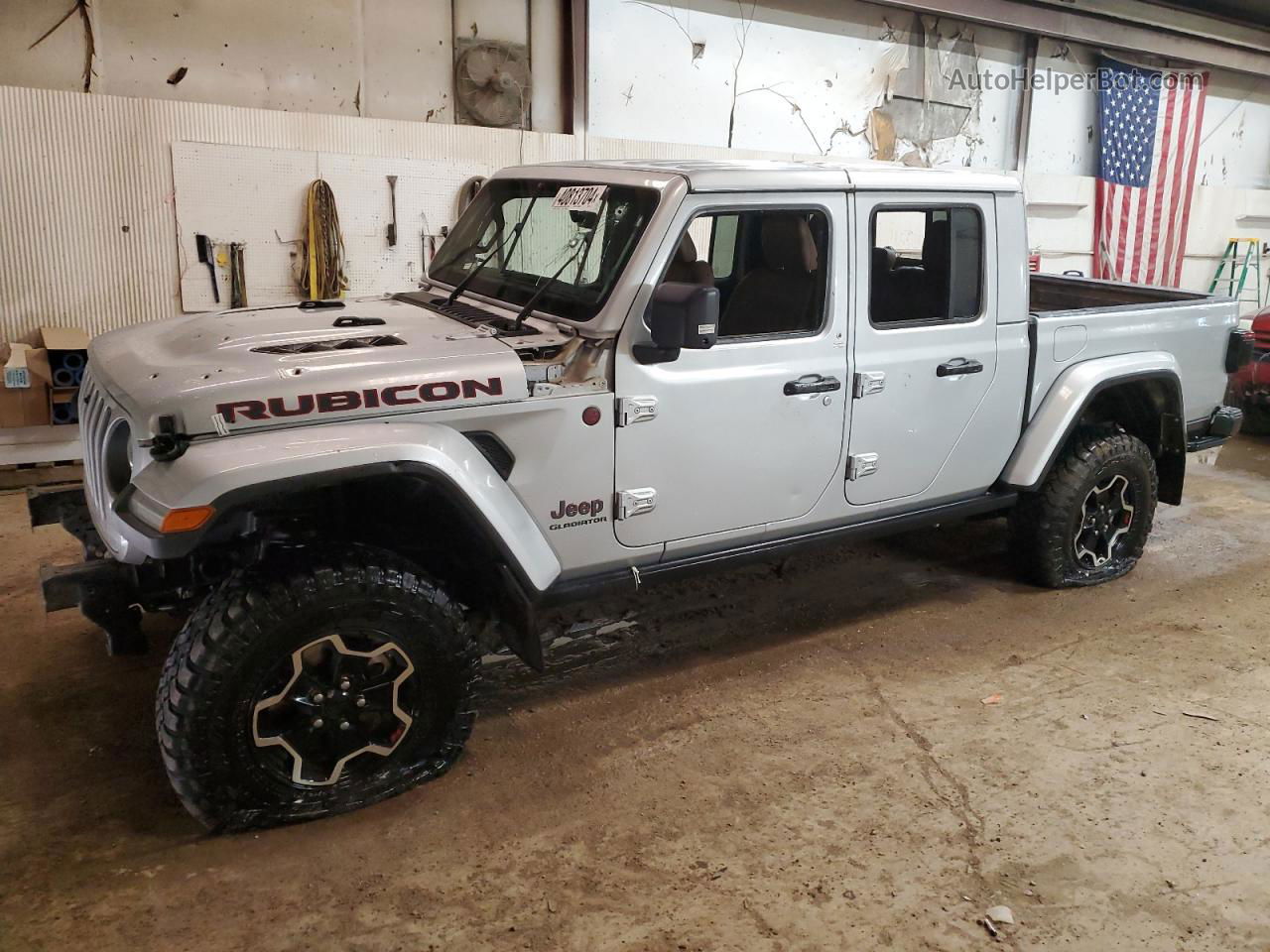 2022 Jeep Gladiator Rubicon Silver vin: 1C6JJTBG9NL101516