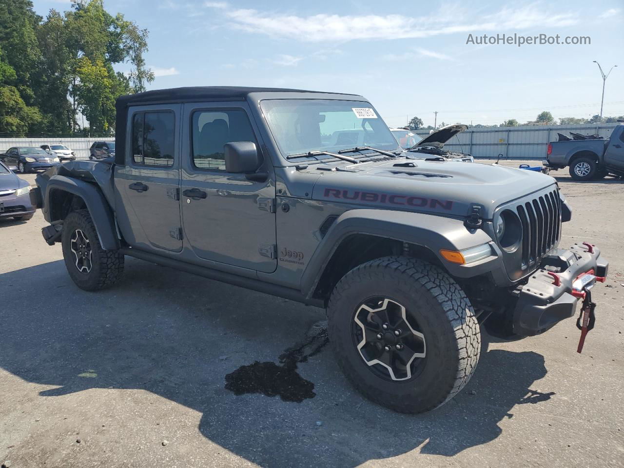 2022 Jeep Gladiator Rubicon Gray vin: 1C6JJTBM3NL168134