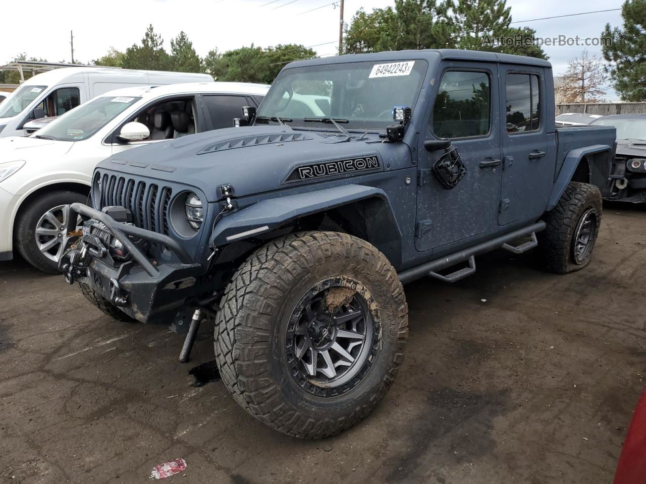 2022 Jeep Gladiator Rubicon Серый vin: 1C6JJTBM5NL136270