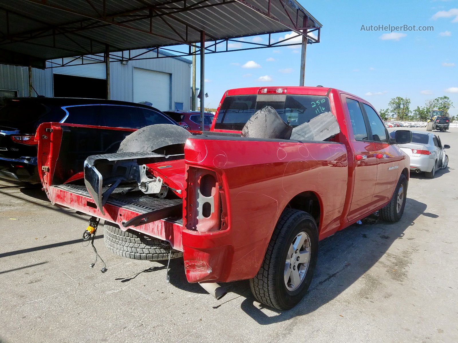 2012 Dodge Ram 1500 Slt Red vin: 1C6RD6GP4CS225541