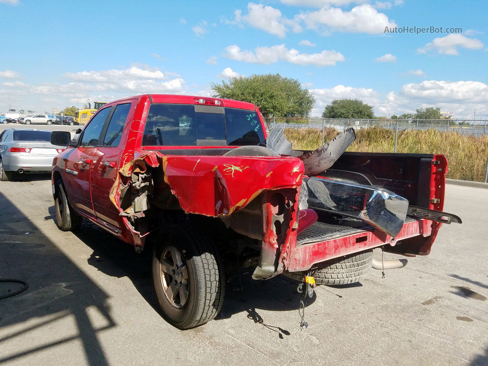 2012 Dodge Ram 1500 Slt Red vin: 1C6RD6GP4CS225541